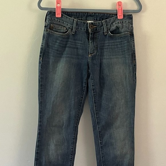 Eddie Bauer Curvy Slim Straight Womens Denim Jean sz 2 - Picture 1 of 13